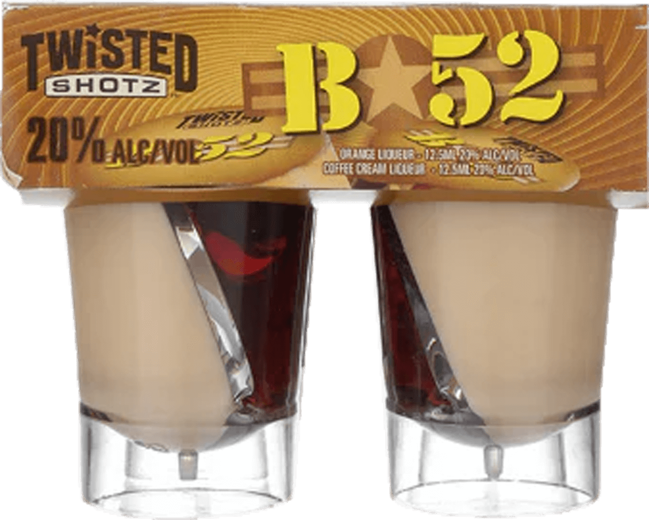 Twisted Shotz 'B 52' Orange and Coffee Cream Liqueur