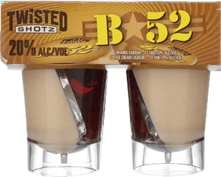 Twisted Shotz 'B 52' Orange and Coffee Cream Liqueur (100mL)