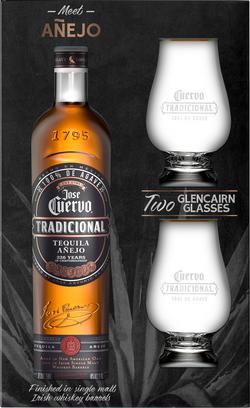 Jose Cuervo Tradicional Añejo Tequila with Glencairn Glasses