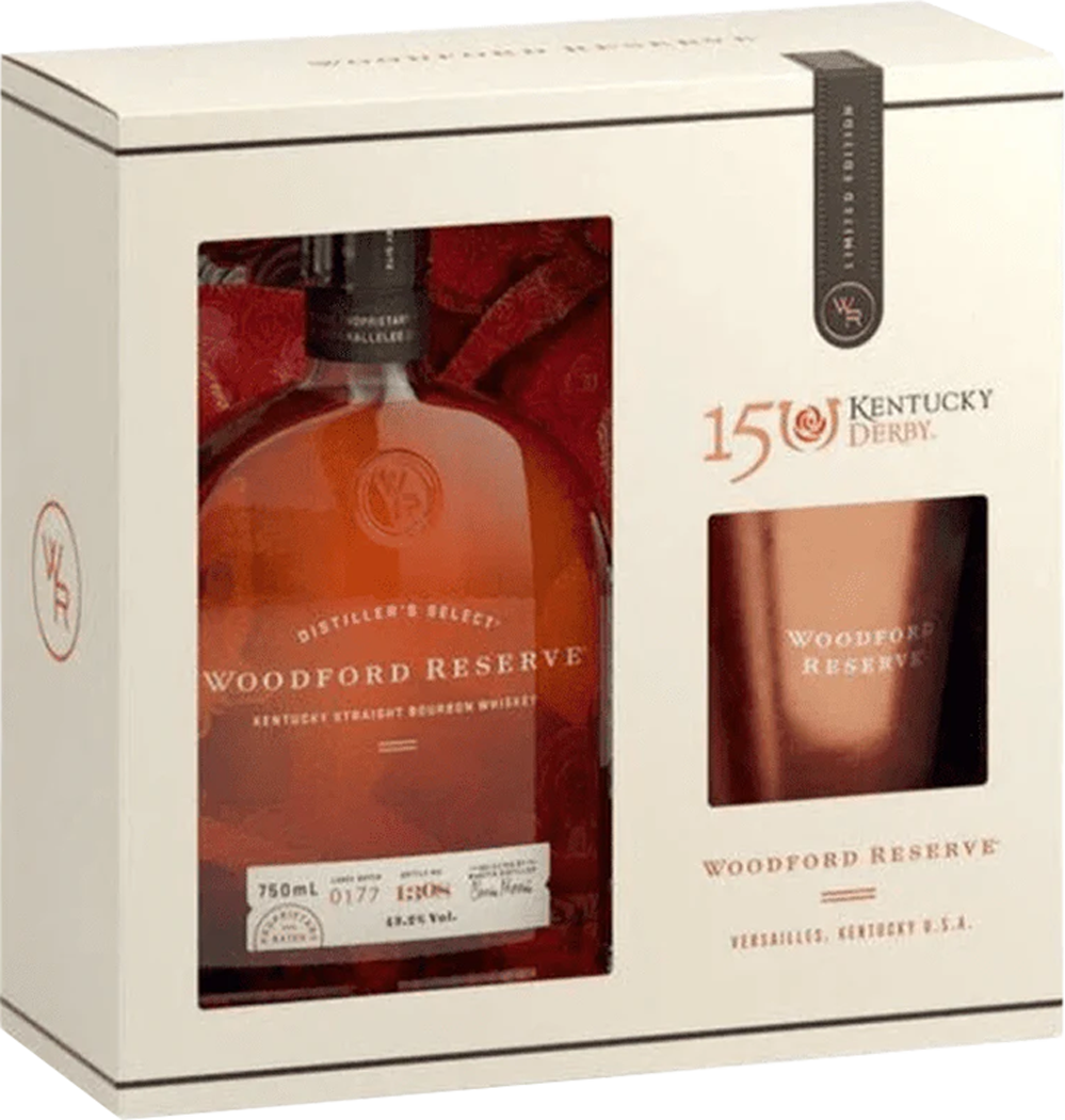 Woodford Reserve Kentucky Derby Edition Straight Bourbon Whiskey Derby Cup Gift Set