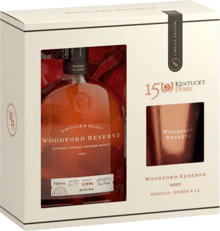 Woodford Reserve Kentucky Derby Edition Straight Bourbon Whiskey Derby Cup Gift Set