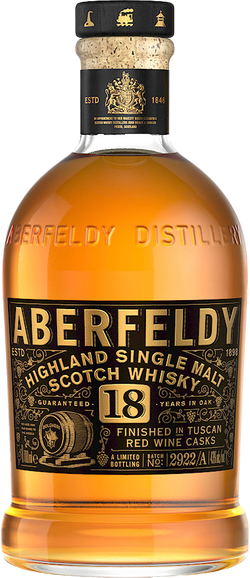Aberfeldy Tuscan Red Wine Cask Finish 18 Year Old Single Malt Scotch Whisky