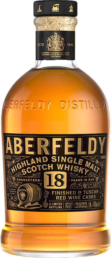 Aberfeldy Tuscan Red Wine Cask Finish 18 Year Old Single Malt Scotch Whisky