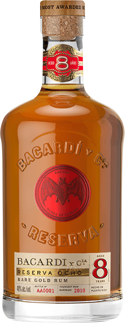 Bacardi Reserva Ocho 8 Year Old Rare Gold Rum