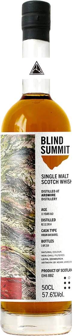 Blind Summit Whisky Ardmore 11 Year Old Virgin Oak Barrel Single Malt Scotch Whisky (500mL)