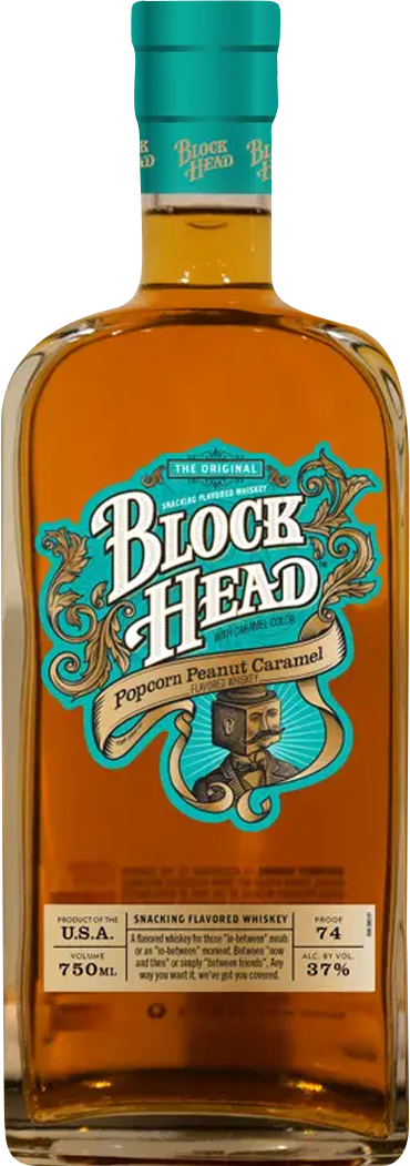 Block Head Popcorn Peanut Caramel Flavored Whiskey
