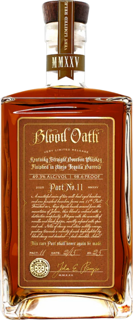 Blood Oath Pact No. 11 2025 Release Kentucky Straight Bourbon Whiskey