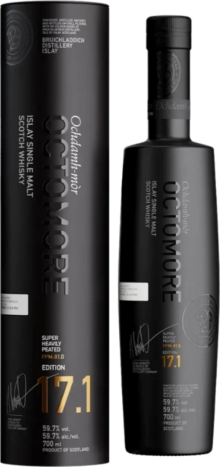 Bruichladdich Octomore 17.1 Super Heavily Peated Islay Single Malt Scotch Whisky (700mL)
