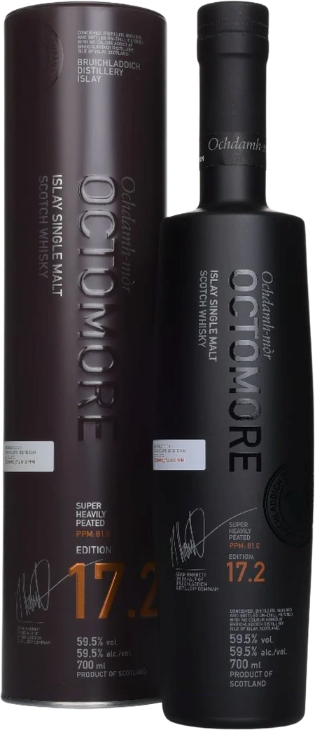 Bruichladdich Octomore 17.2 Super Heavily Peated Islay Single Malt Scotch Whisky (700mL)