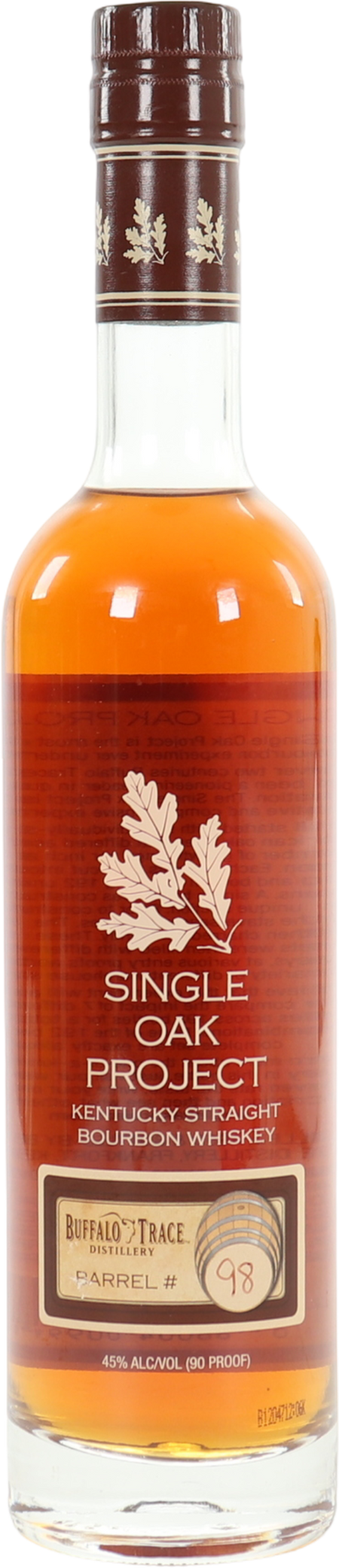 Buffalo Trace Single Oak Project Barrel #98 Kentucky Straight Bourbon Whiskey (375mL)
