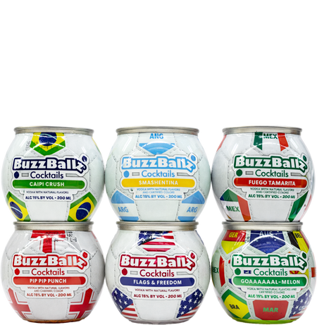 BuzzBallz World Cup Soccer Countries Flags Cocktail Collection (1.4L)