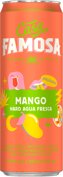 Casa Famosa Mango Hard Agua Fresca (355mL)