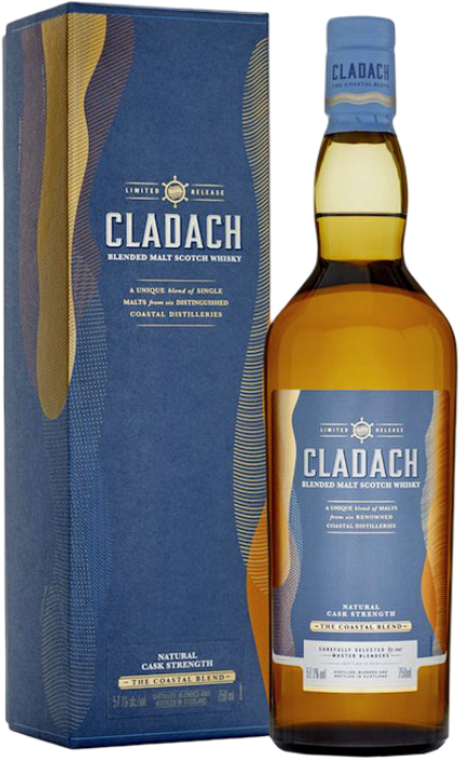 Cladach 'The Coastal Blend' Natural Cask Strength Blended Malt Scotch Whisky (700mL)