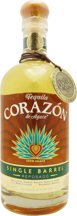 Corazon Single Barrel Sazerac Rye Barrel Aged Anejo Single Estate Tequila