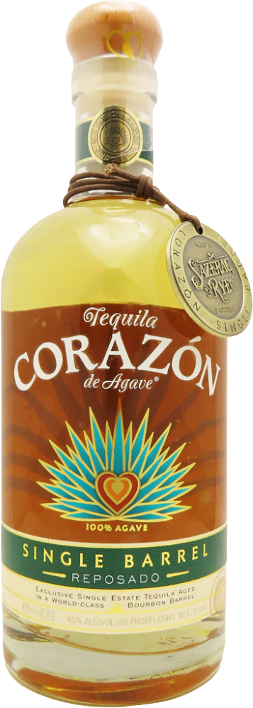 Corazon Single Barrel Sazerac Rye Barrel Aged Anejo Single Estate Tequila