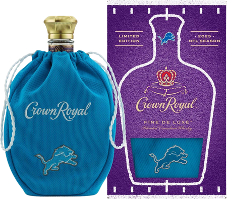 Crown Royal Canadian Whisky with Detroit Lions Bag