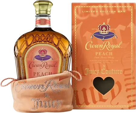 Crown Royal X Juicy Couture Peach Flavor Limited Edition Bag