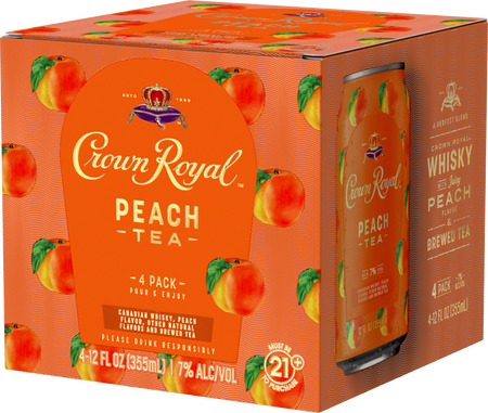 Crown Royal Peach Tea Ready to Drink Cocktail (354mL)