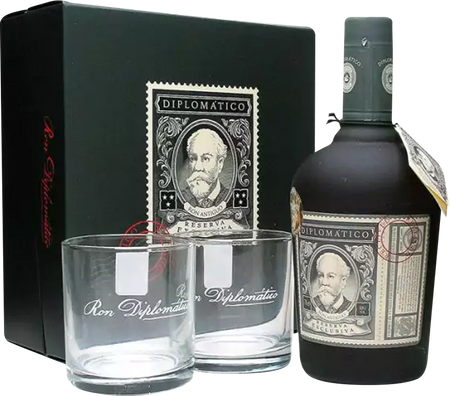 Diplomatico - Botucal Reserva Exclusiva Rum with Glasses
