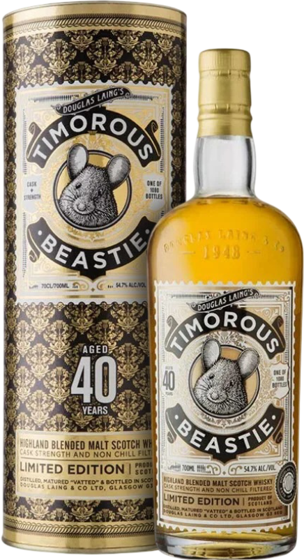 Douglas Laing Timorous Beastie Limited Edition 40 Year Old Blended Malt Scotch Whisky (700mL)