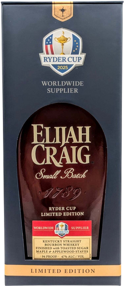Elijah Craig Ryder Cup 2025 Limited Edition Kentucky Straight Bourbon Whiskey