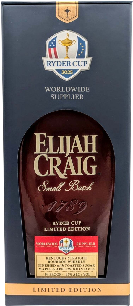 Elijah Craig Ryder Cup 2025 Limited Edition Kentucky Straight Bourbon Whiskey
