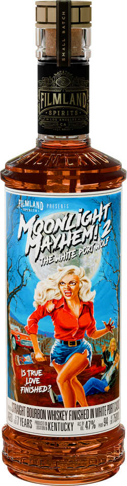 Filmland Spirits Moonlight Mayhem! 2 The White Port Wolf 7 Year Old Kentucky Straight Bourbon Whiskey
