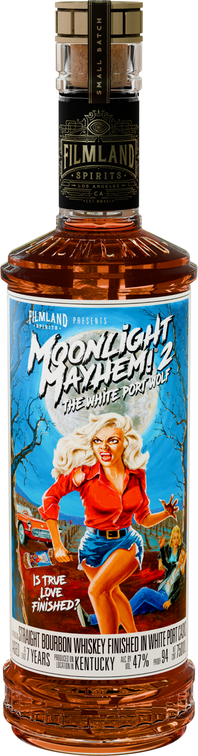 Filmland Spirits Moonlight Mayhem! 2 The White Port Wolf 7 Year Old Kentucky Straight Bourbon Whiskey