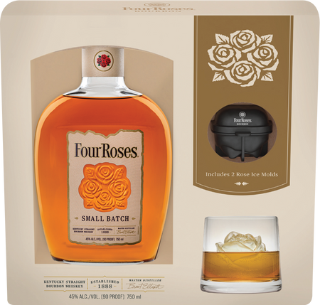 Four Roses Small Batch Kentucky Straight Bourbon Whiskey with Ice Molds