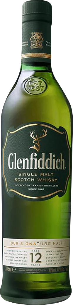 Glenfiddich 12 Year Old Single Malt Scotch Whisky (375mL)