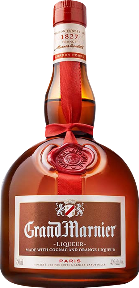 Grand Marnier Cordon Rouge Original Liqueur with Glasses