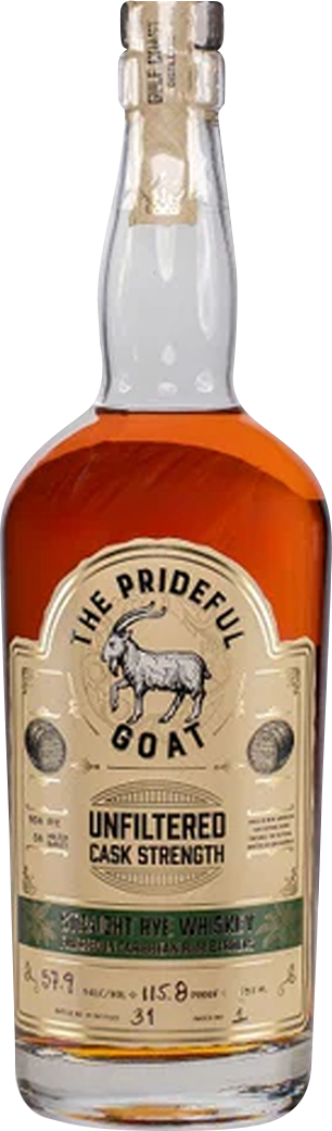The Prideful Goat Caribbean Rum Cask Finish Straight Rye Whiskey