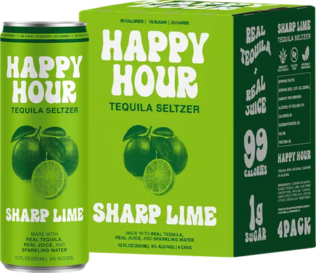 Happy Hour Sharp Lime Tequila Seltzer (1.42L)