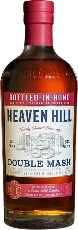 Heaven Hill 9 Year Old Double Mash Bottled In Bond Bourbon Whiskey