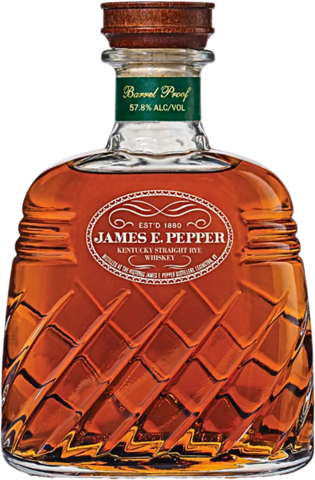 James E. Pepper Decanter Barrel Proof Rye Whiskey