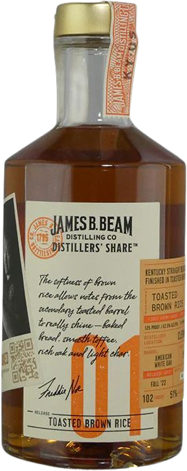 Jim Beam Distillers’ Share Batch 1: Toasted Brown Rice Kentucky Straight Bourbon Whiskey (375mL)