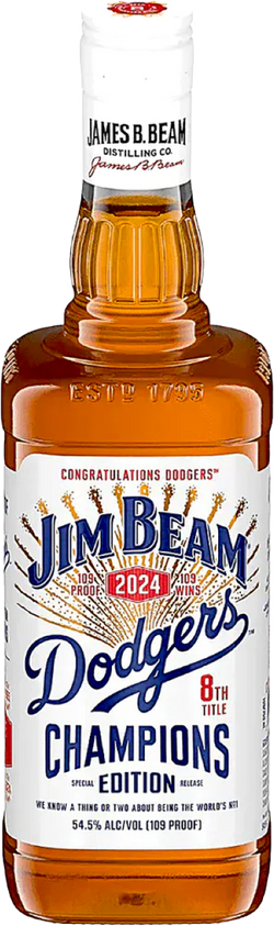 Jim Beam Dodgers 8th Title Champions 2024 Edition Bourbon Whiskey