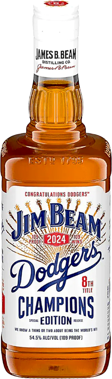 Jim Beam Dodgers 8th Title Champions 2024 Edition Bourbon Whiskey