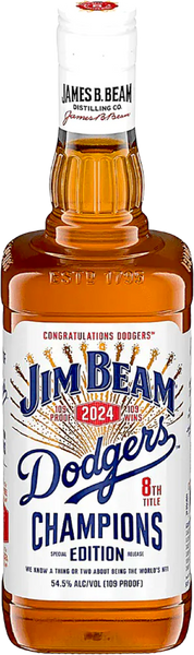Jim Beam Dodgers 8th Title Champions 2024 Edition Bourbon Whiskey