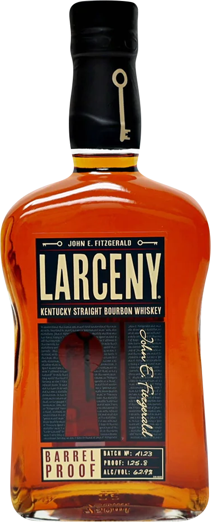 John E. Fitzgerald Larceny Barrel Proof Kentucky Straight Very Small Batch Bourbon Whiskey