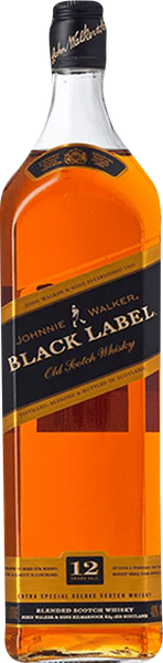Johnnie Walker Black Label 12 Year Old Blended Scotch Whisky (1L