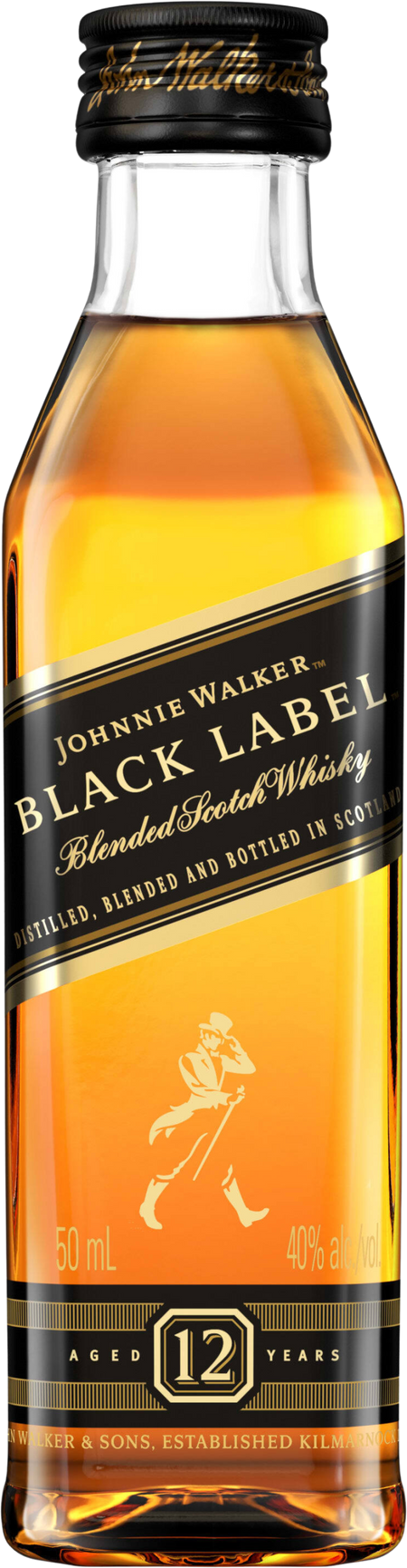Johnnie Walker Black Label 12 Year Old Blended Scotch Whisky (50mL)