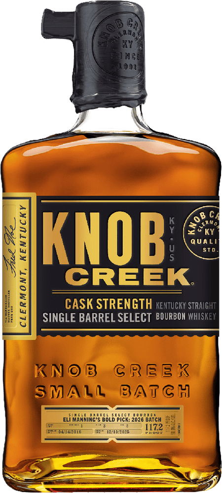 Knob Creek Eli Manning’s 2026 Bold Pick Single Barrel Bourbon Whiskey