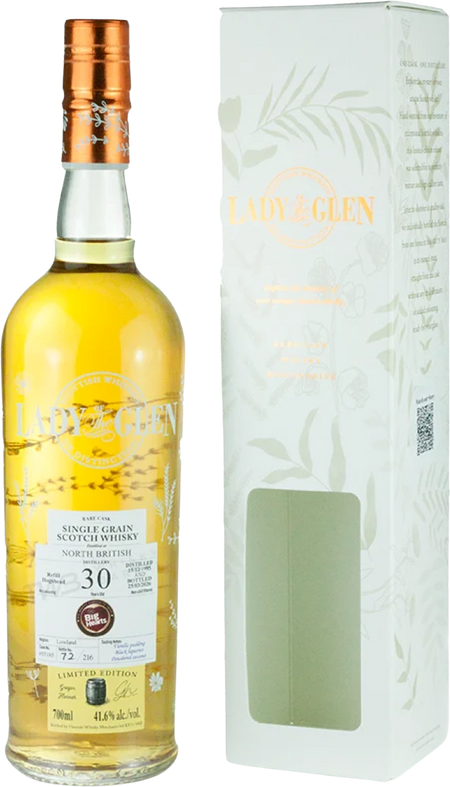 Lady of the Glen North British 30 Years Old Bourbon Barrel 1995 Single Grain Scotch Whisky (700mL)