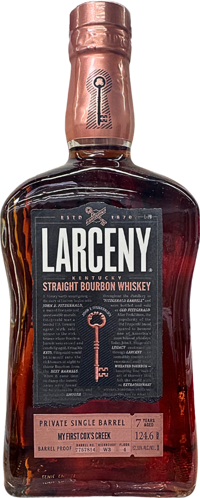 Larceny Barrel Proof Private Single Barrel My First Cox's Creek Bourbon Whiskey