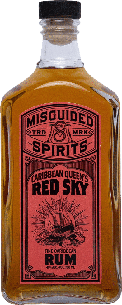 Misguided Spirits Caribbean Queen's Red Sky Rum