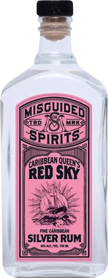 Misguided Spirits Caribbean Queen's Red Sky Silver Rum