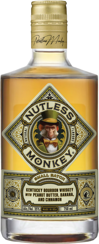 Nutless Monkey Peanut Butter, Banana & Cinnamon Flavored Bourbon Whiskey
