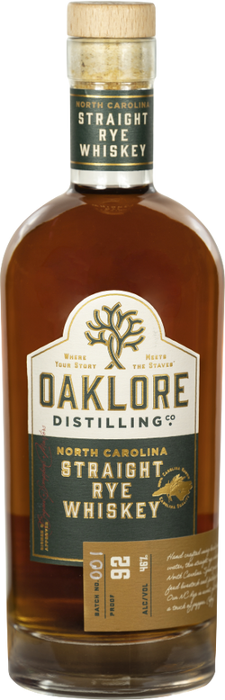 Oaklore North Carolina Straight Rye Whiskey