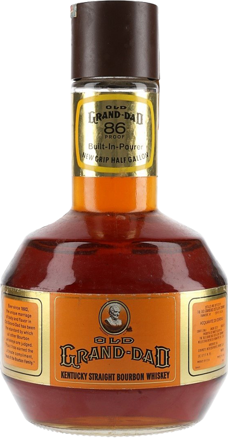 Old Grand Dad 86 Proof 1975 Vintage Kentucky Straight Bourbon Whiskey (1.75L)